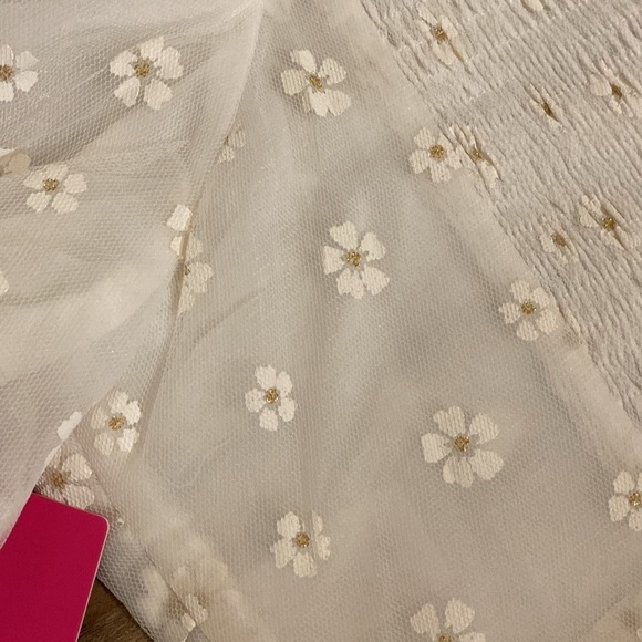 NWOT Buddy Love Cutie Skirt Top Set English Daisy Bridal White & Gold Medium - Picture 10 of 11